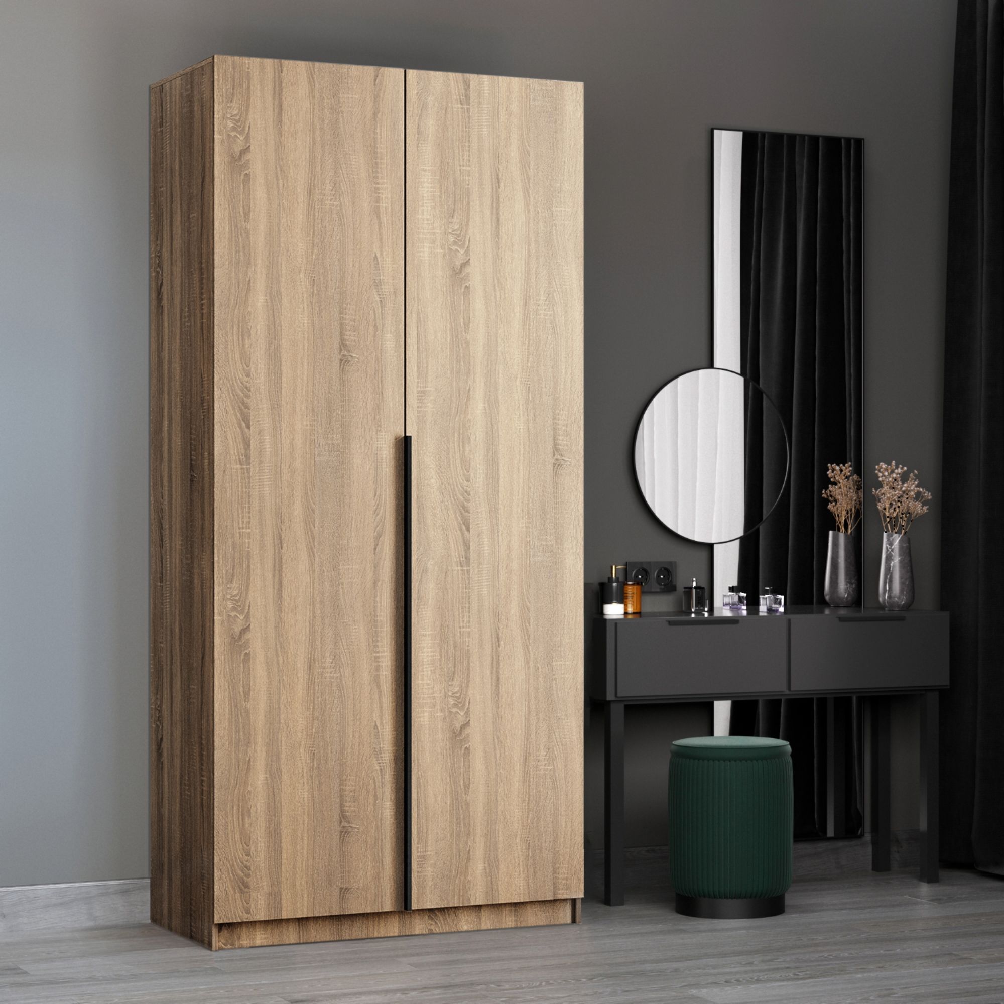 Шкаф распашной E1 Локер WingLine с модулем 100х53х220 Сонома 22970₽