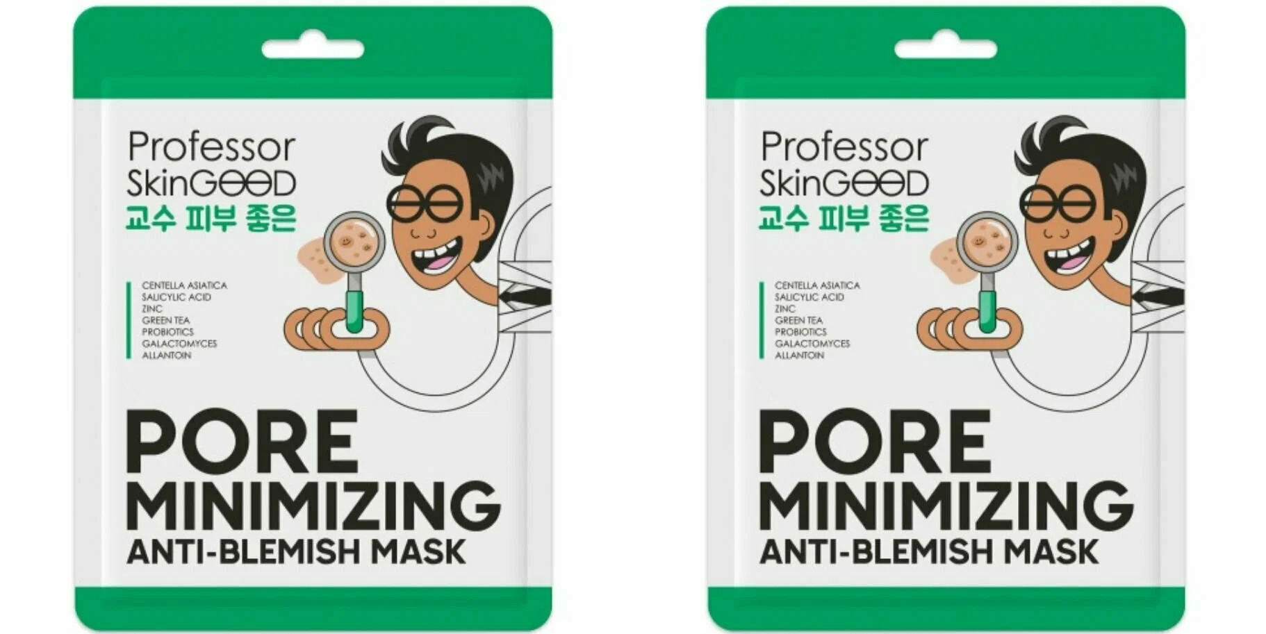 

Маска для лица Professor SkinGOOD для проблемной кожи 2 шт, Pore Minimizing Anti-Blemish Mask