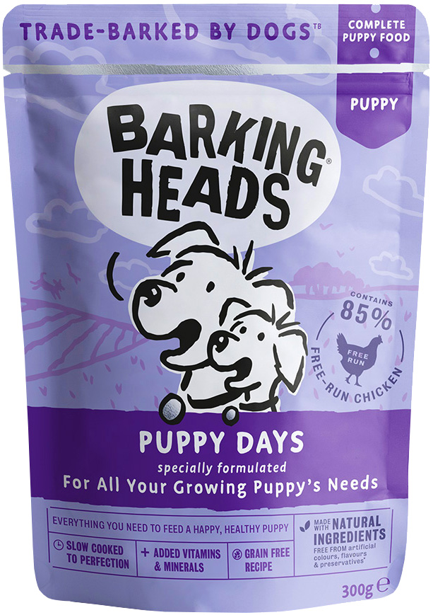 

Влажный корм для щенков Barking Heads, курица, 10шт, 300г, курица, 10шт, 300г