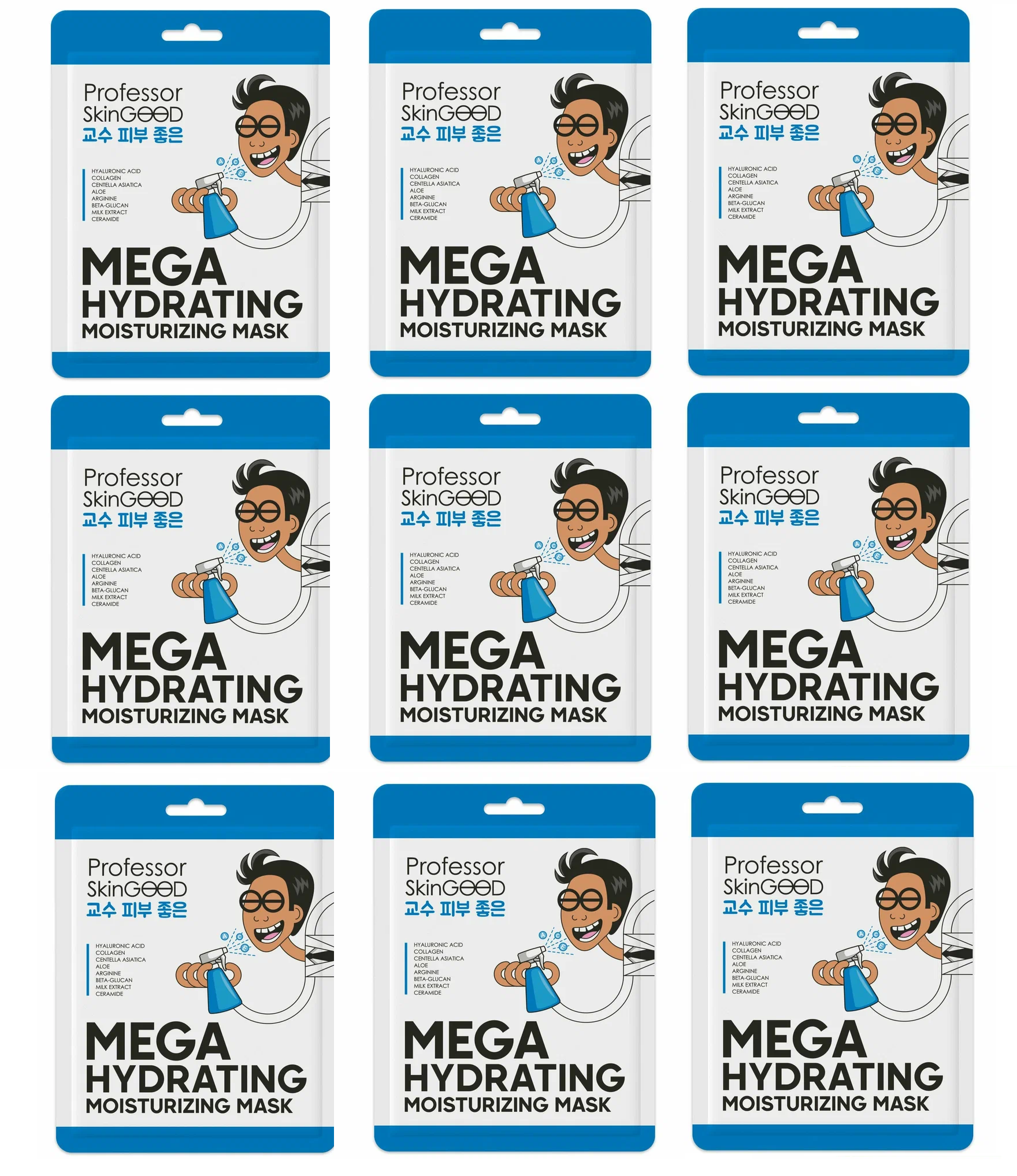 

Маска для лица Professor SkinGOOD Увлажняющая Mega Hydrating Moisturizing Mask 9 шт