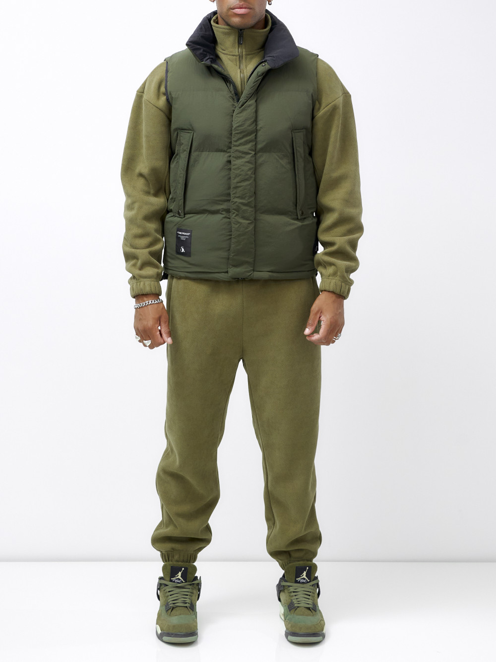 

Утепленный жилет мужской NoBrand AD15326 хаки XL, AD15326