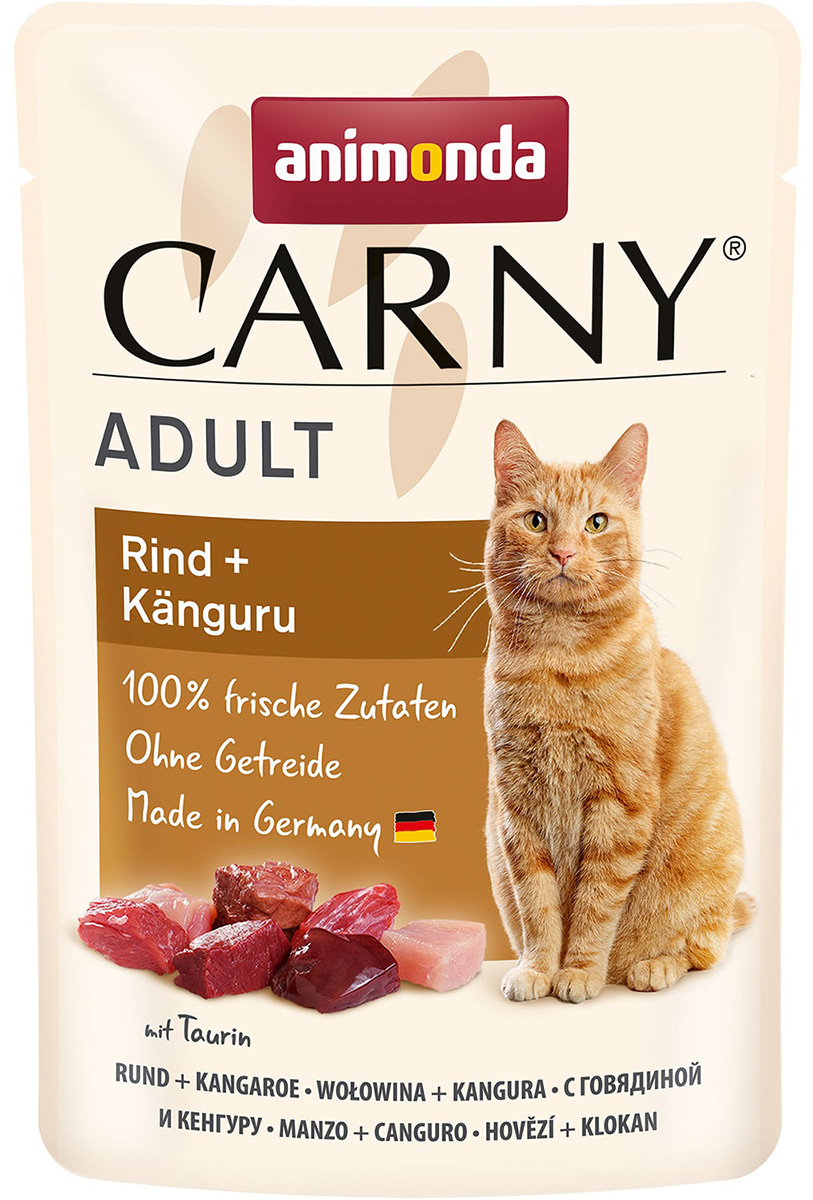

Влажный корм для кошек Animonda ADULT , говядина, кенгуру, 12шт, 85г, ADULT