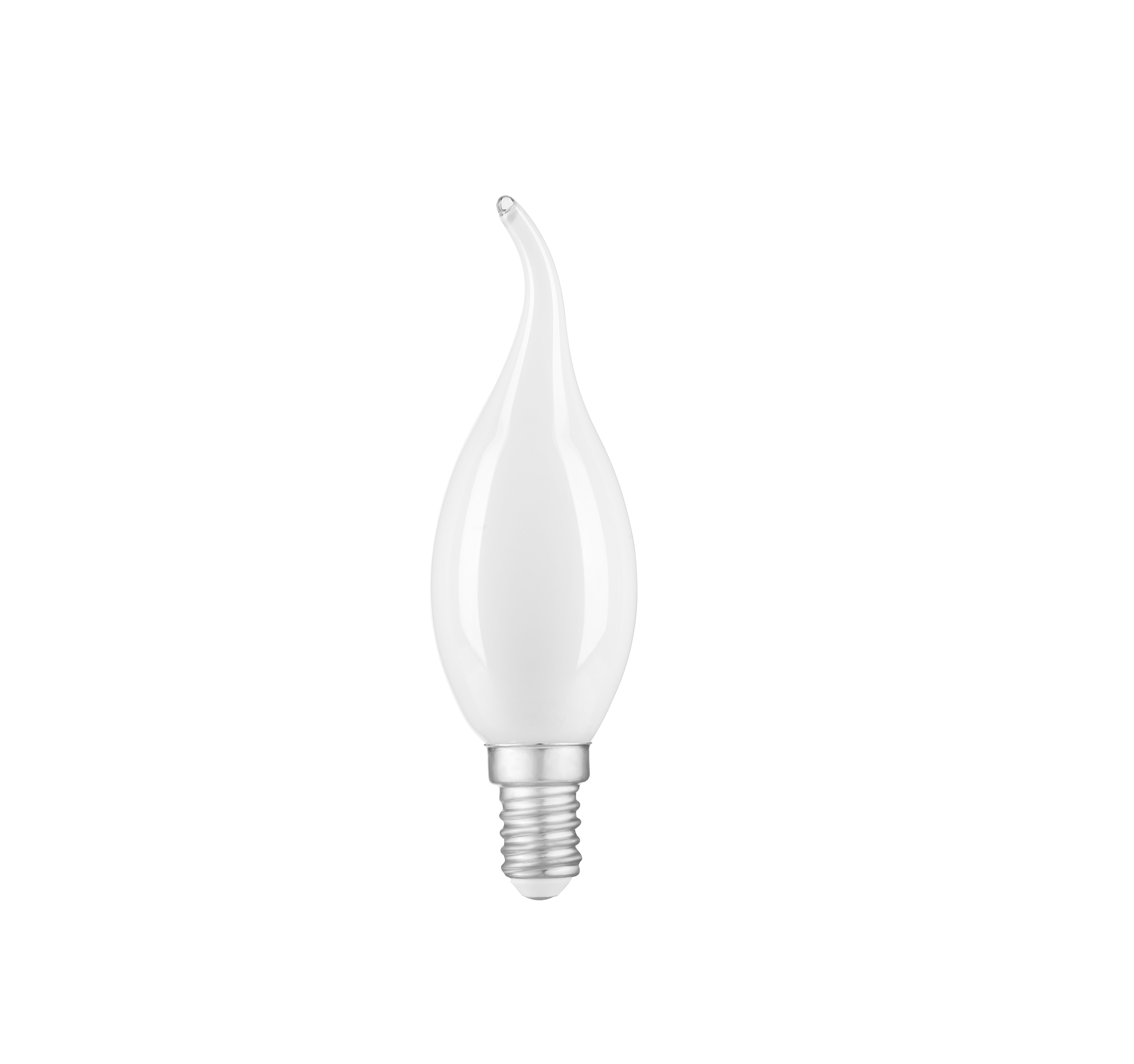 фото Лампа gauss filament свеча на ветру 9w 590lm 3000к е14 milky диммируемая led 1/10/50