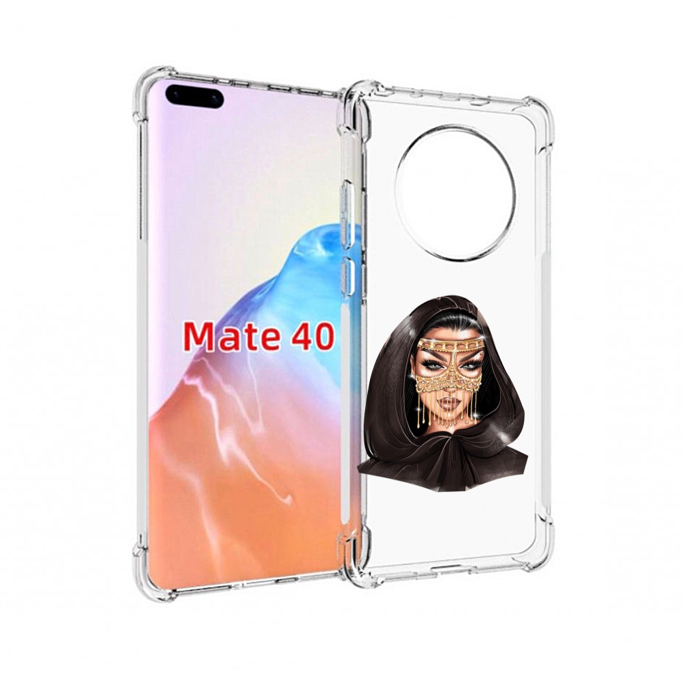 

Чехол MyPads Tocco для Huawei Mate 40 девушка-в-золотой-маске, Прозрачный, Tocco