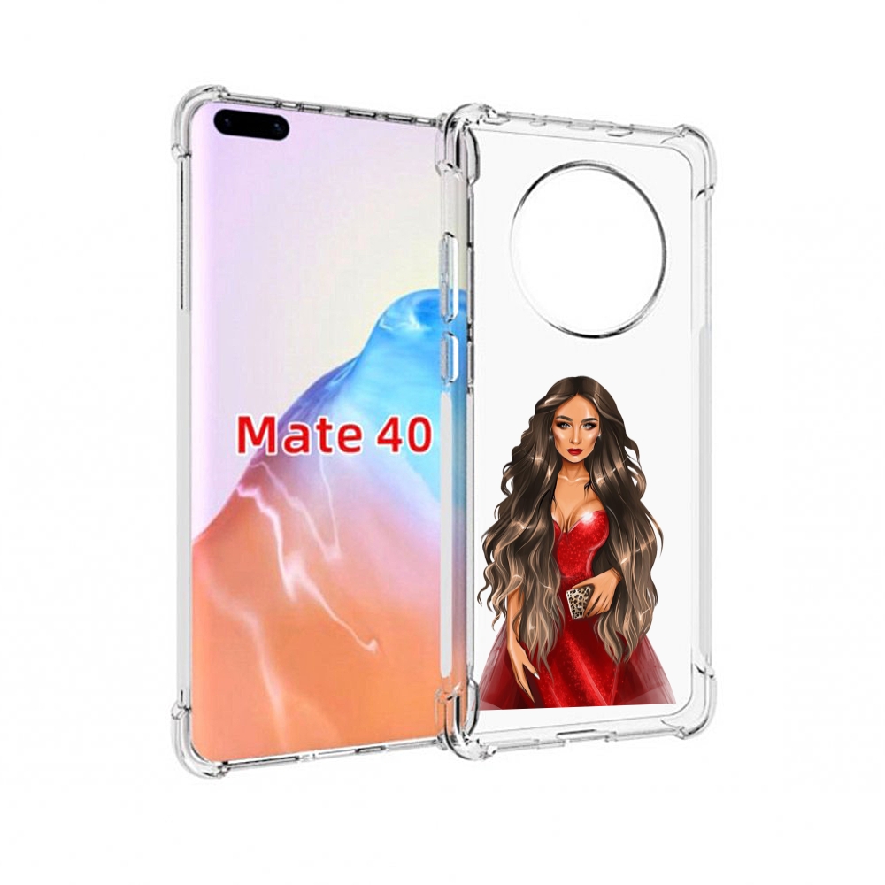 

Чехол MyPads Tocco для Huawei Mate 40 девушка-в-вечернем-платье женский, Прозрачный, Tocco