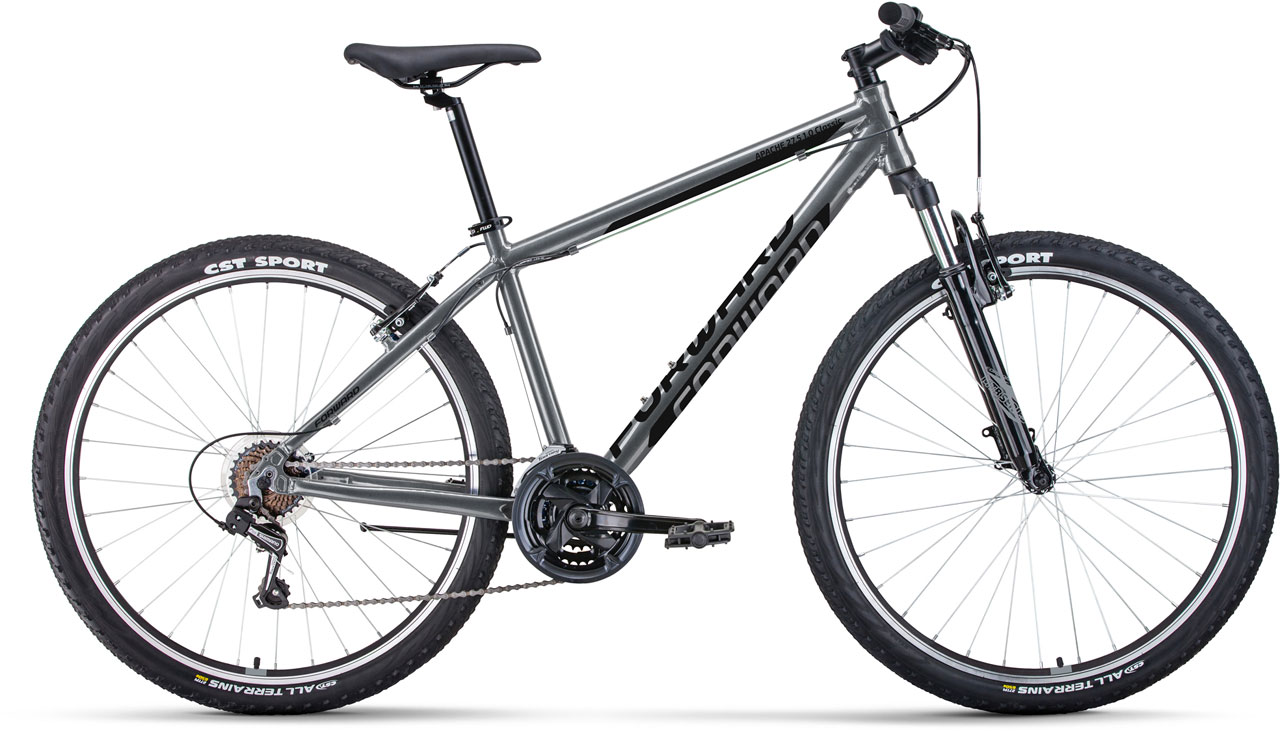 Велосипед FORWARD APACHE 10 CLASSIC 275 21ск 2022 19 серыйчерный 2975700₽