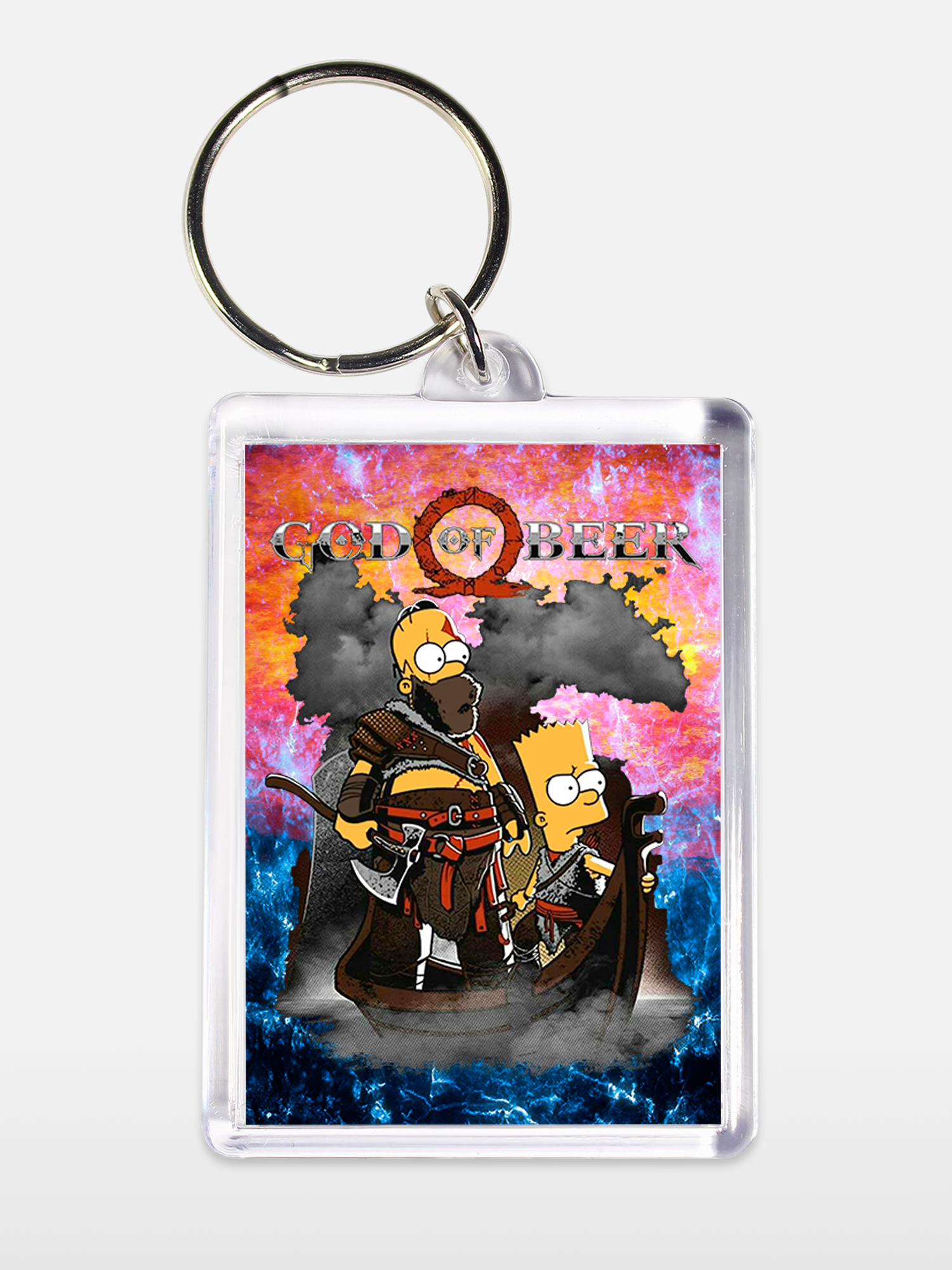 Брелок унисекс Гомер-бог белый