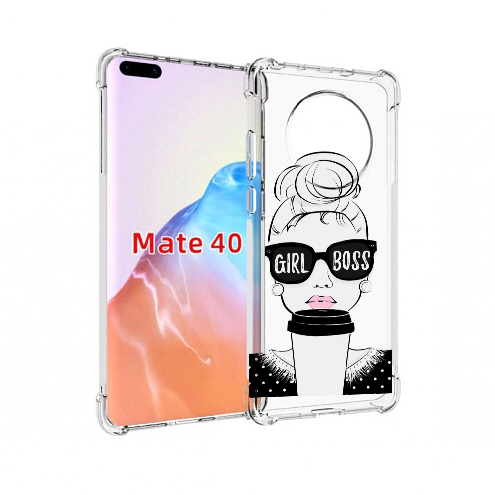 

Чехол MyPads Tocco для Huawei Mate 40 девушка-босс женский, Прозрачный, Tocco