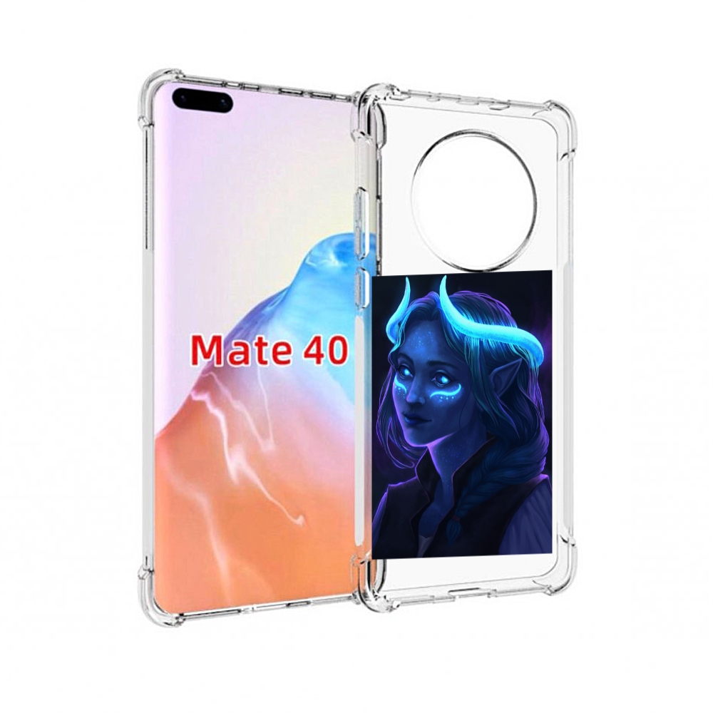 

Чехол MyPads Tocco для Huawei Mate 40 девушка синяя ледяная женский, Прозрачный, Tocco
