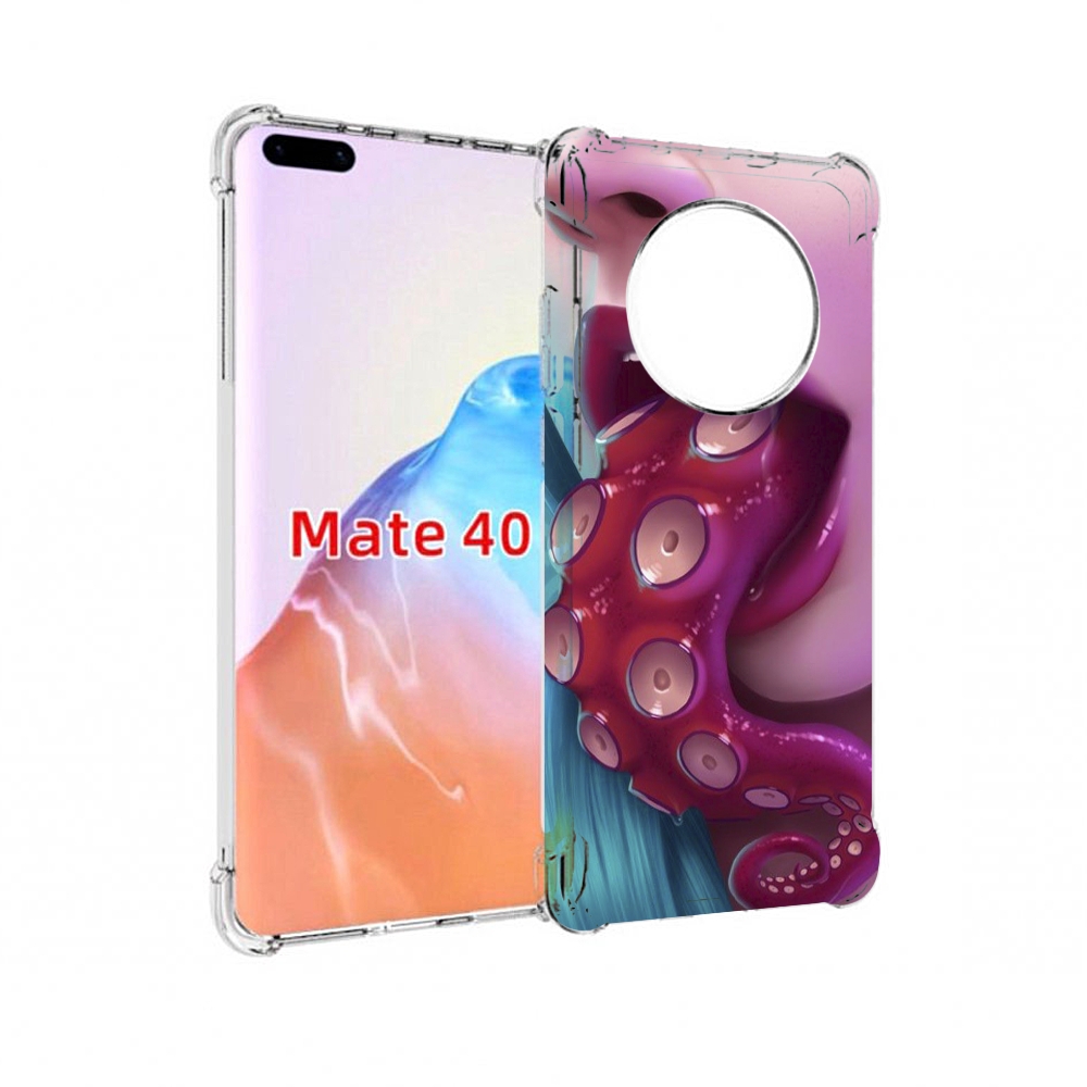 

Чехол MyPads Tocco для Huawei Mate 40 девушка с щупальцой женский, Прозрачный, Tocco