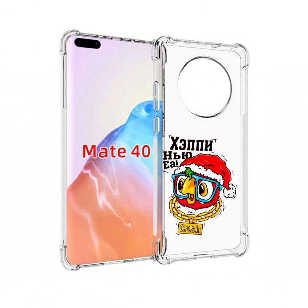 

Чехол MyPads Tocco для Huawei Mate 40 Хэппи нью еа, Прозрачный, Tocco