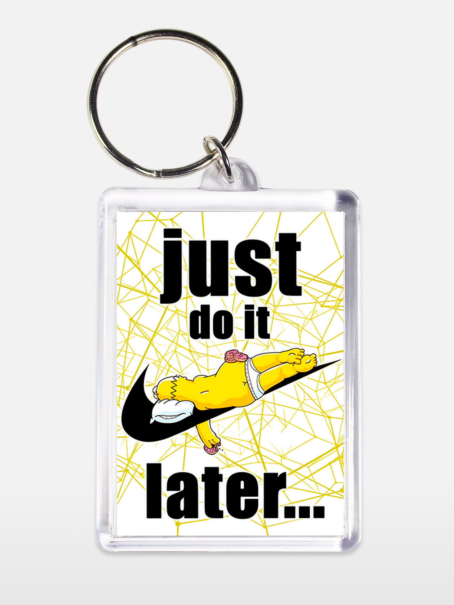 Брелок унисекс Сделай позже белый