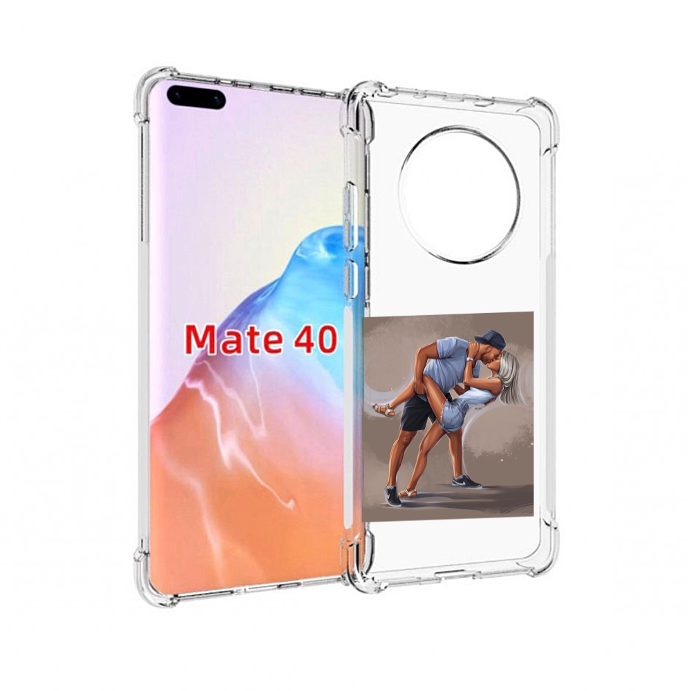 

Чехол MyPads Tocco для Huawei Mate 40 девушка с парнем танцуют женский, Прозрачный, Tocco
