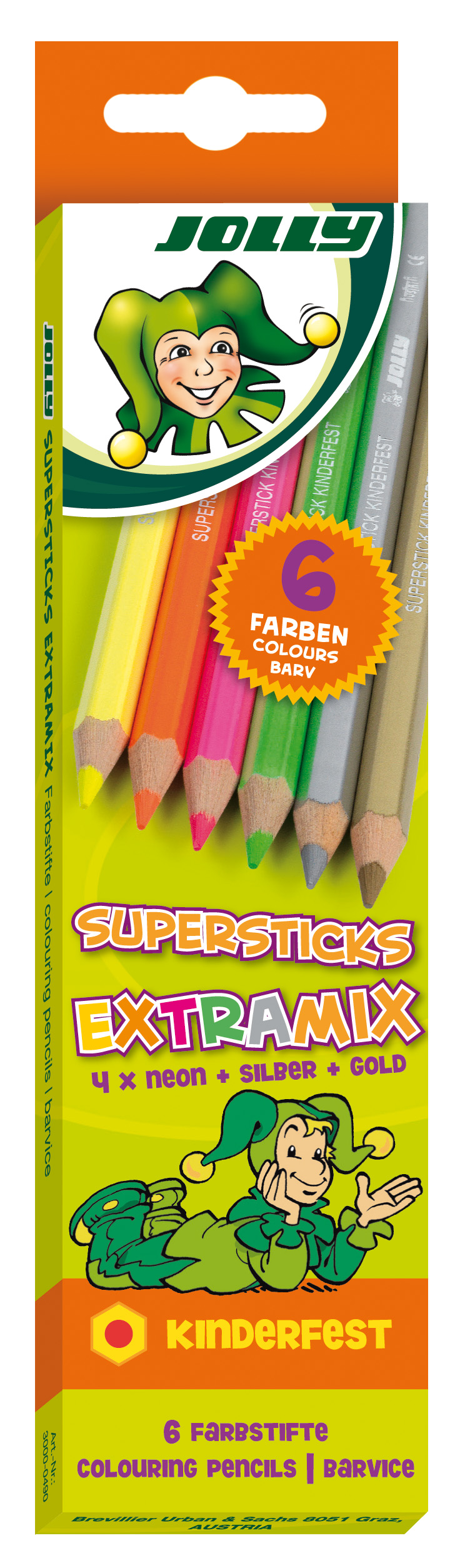 

Карандаши цветные "Supersticks kinderfest. Extra Mix", 6 цветов