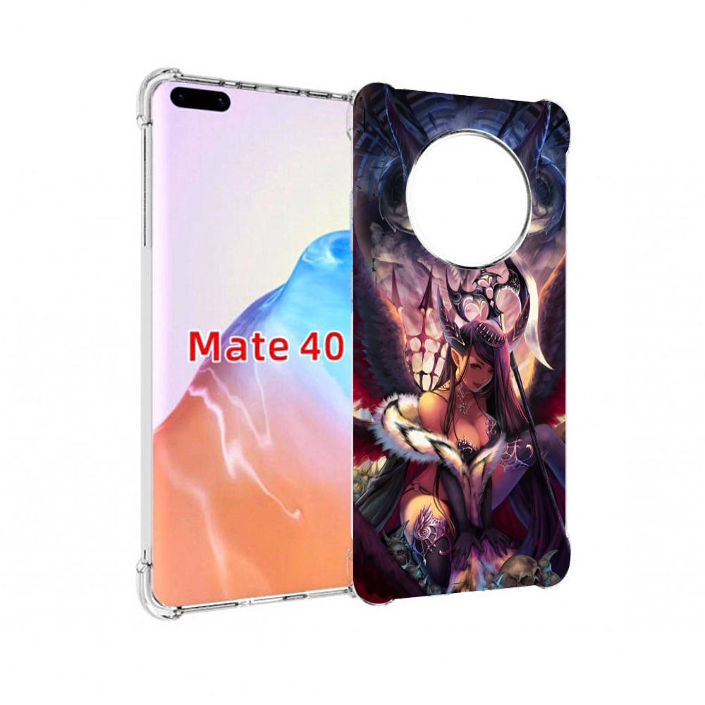 

Чехол MyPads Tocco для Huawei Mate 40 девушка с демоном на фоне женский, Прозрачный, Tocco