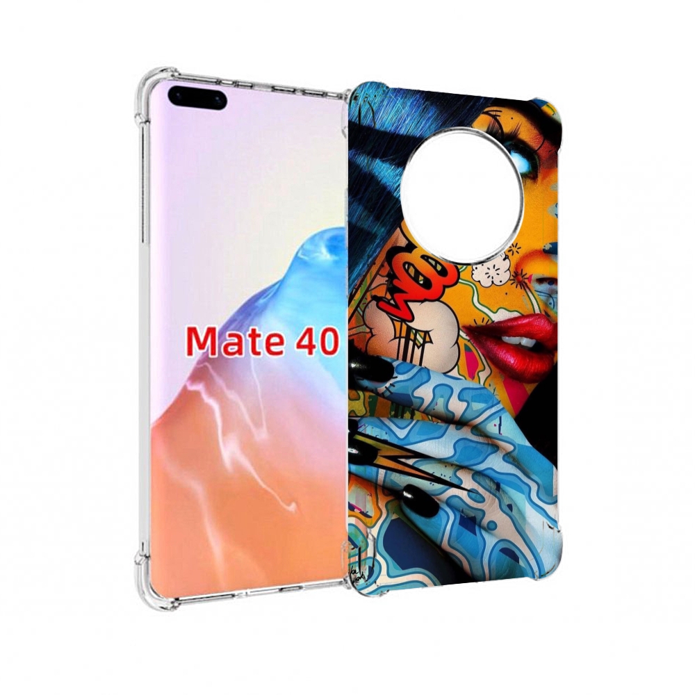 

Чехол MyPads Tocco для Huawei Mate 40 девушка разрисованная краскам иженский, Прозрачный, Tocco
