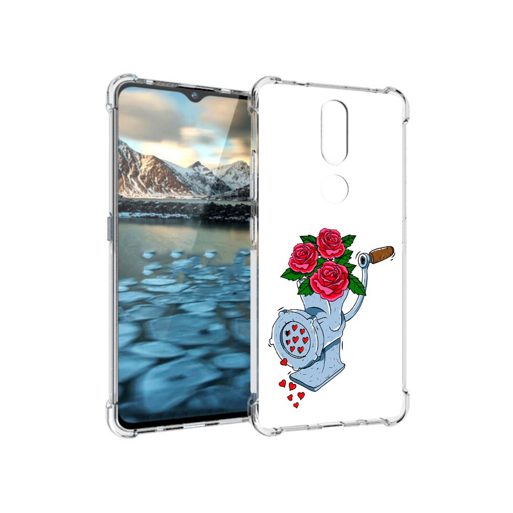 

Чехол MyPads Tocco для Nokia 2.4 Цветочные сердца (PT227049.107.199), Прозрачный, Tocco