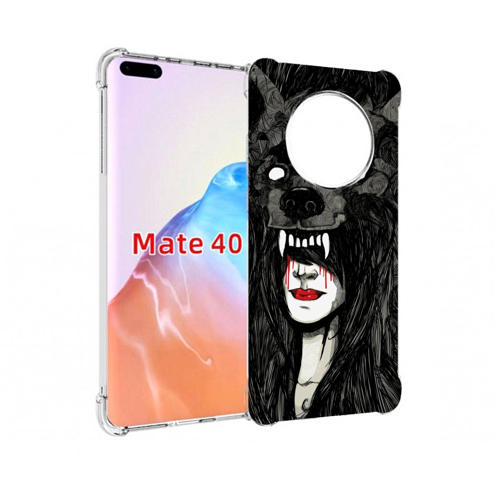 

Чехол MyPads Tocco для Huawei Mate 40 девушка в шкуре волка женский, Прозрачный, Tocco