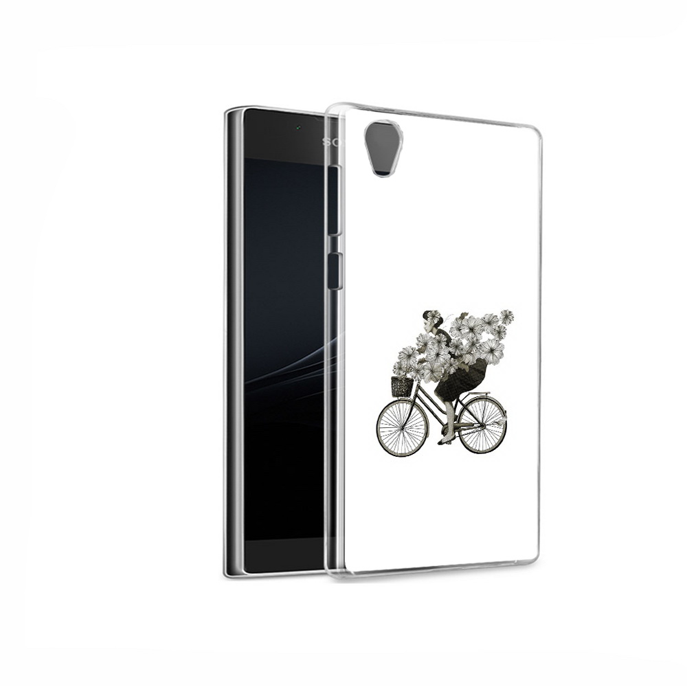 Чехол MyPads Tocco для Sony Xperia L1 девушка на велосипеде с цветами (PT66853.250.307)