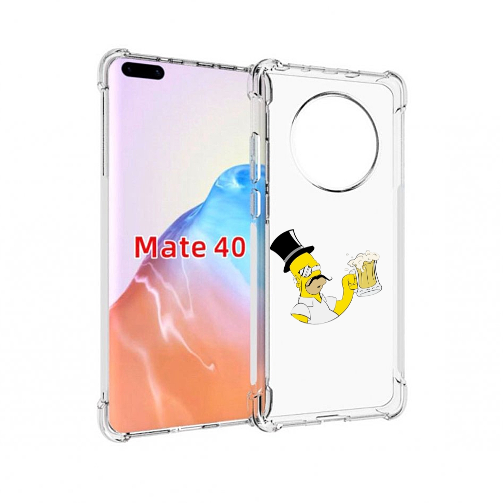 

Чехол MyPads Tocco для Huawei Mate 40 гомер-с-напитком, Прозрачный, Tocco