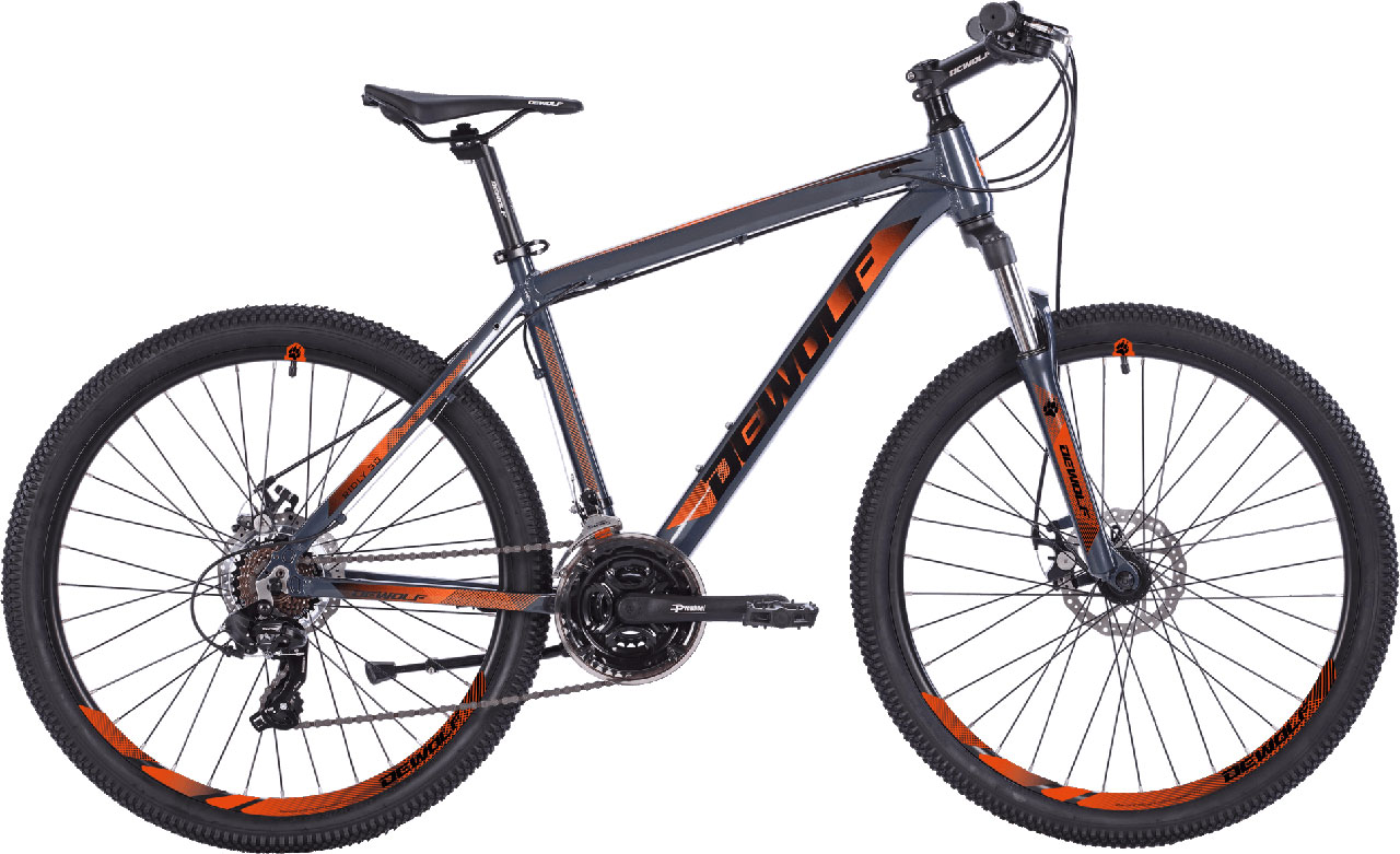 Велосипед DEWOLF Ridly 30 2021 18 тмн.серый металлик/оранжевый/черный