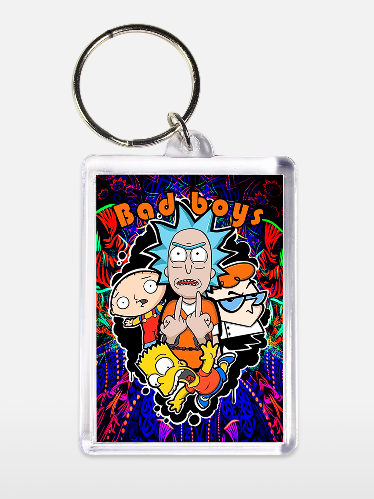 Брелок унисекс Плохие парни белый