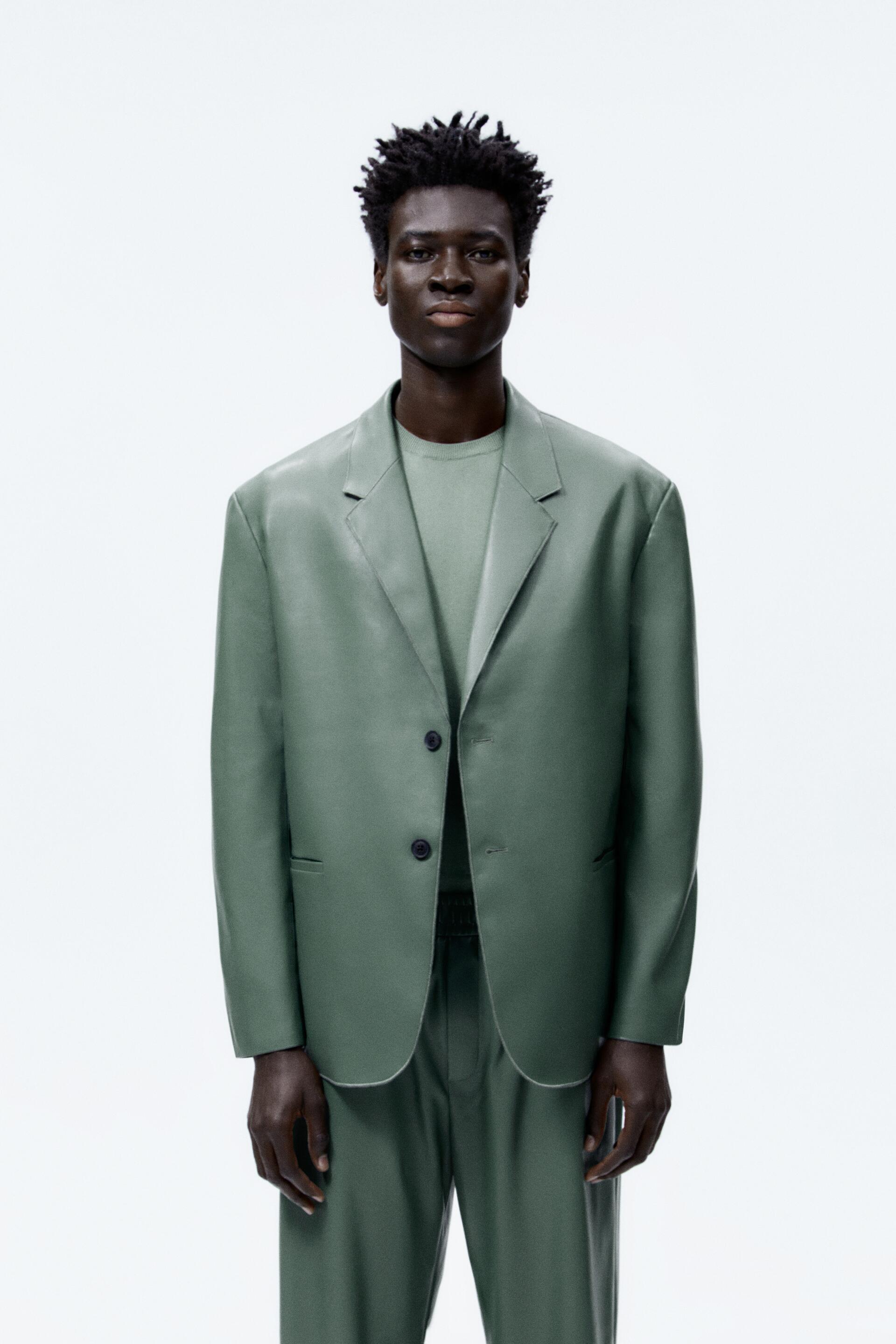

Блейзер мужской ZARA 05070460 зеленый M (доставка из-за рубежа), 05070460