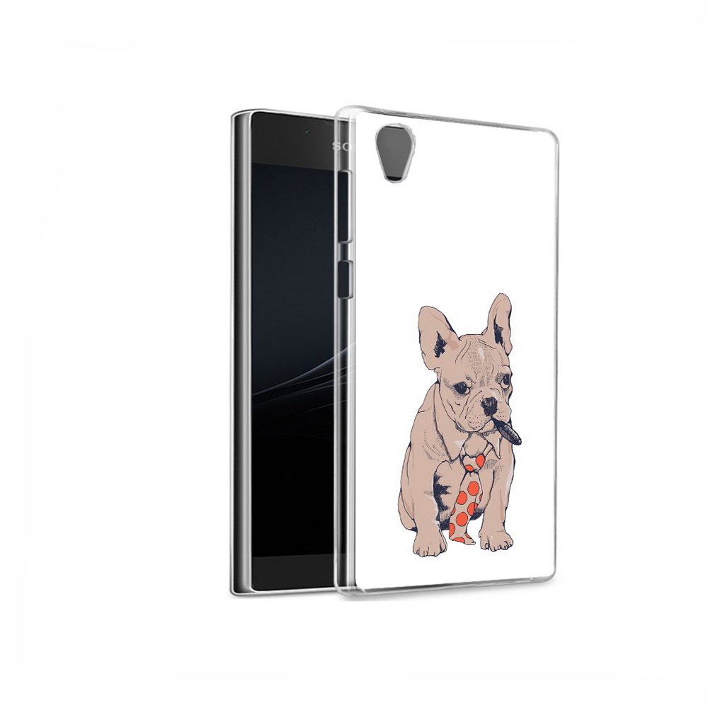 

Чехол MyPads Tocco для Sony Xperia L1 бульдог с сигарой (PT66853.250.250), Прозрачный, Tocco