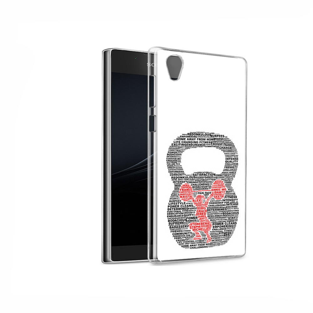 

Чехол MyPads Tocco для Sony Xperia L1 бодибилдинг гиря из слов (PT66853.250.232), Прозрачный, Tocco