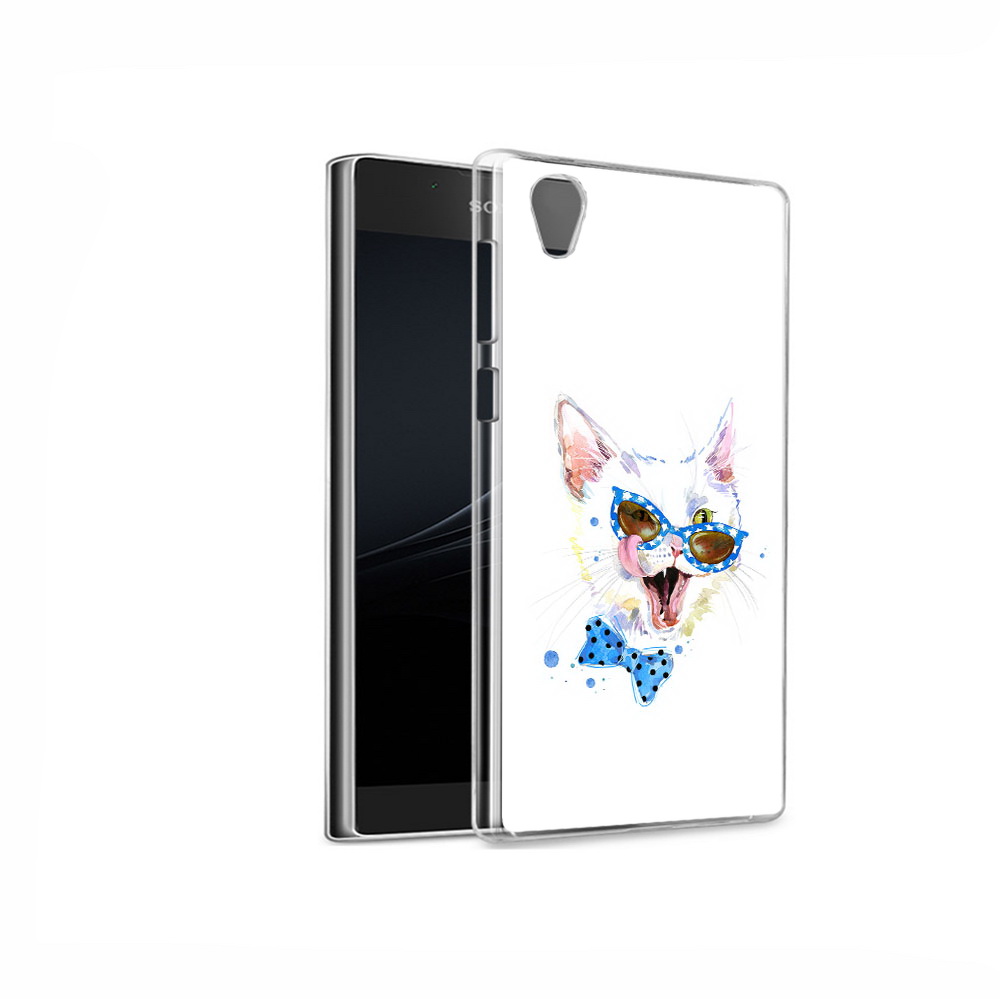 

Чехол MyPads Tocco для Sony Xperia L1 белый кот (PT66853.250.229), Прозрачный, Tocco