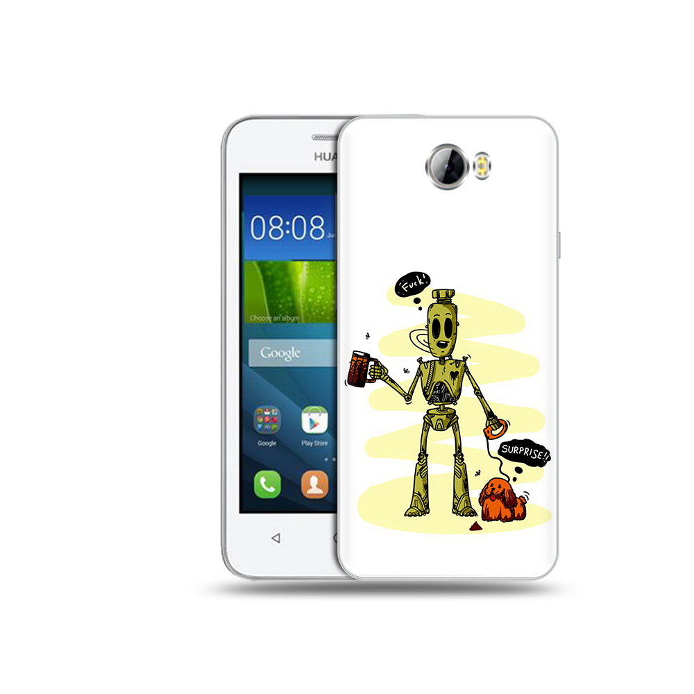 Чехол MyPads Tocco для Huawei Y5 II прикольный робот (PT27651.44.557)