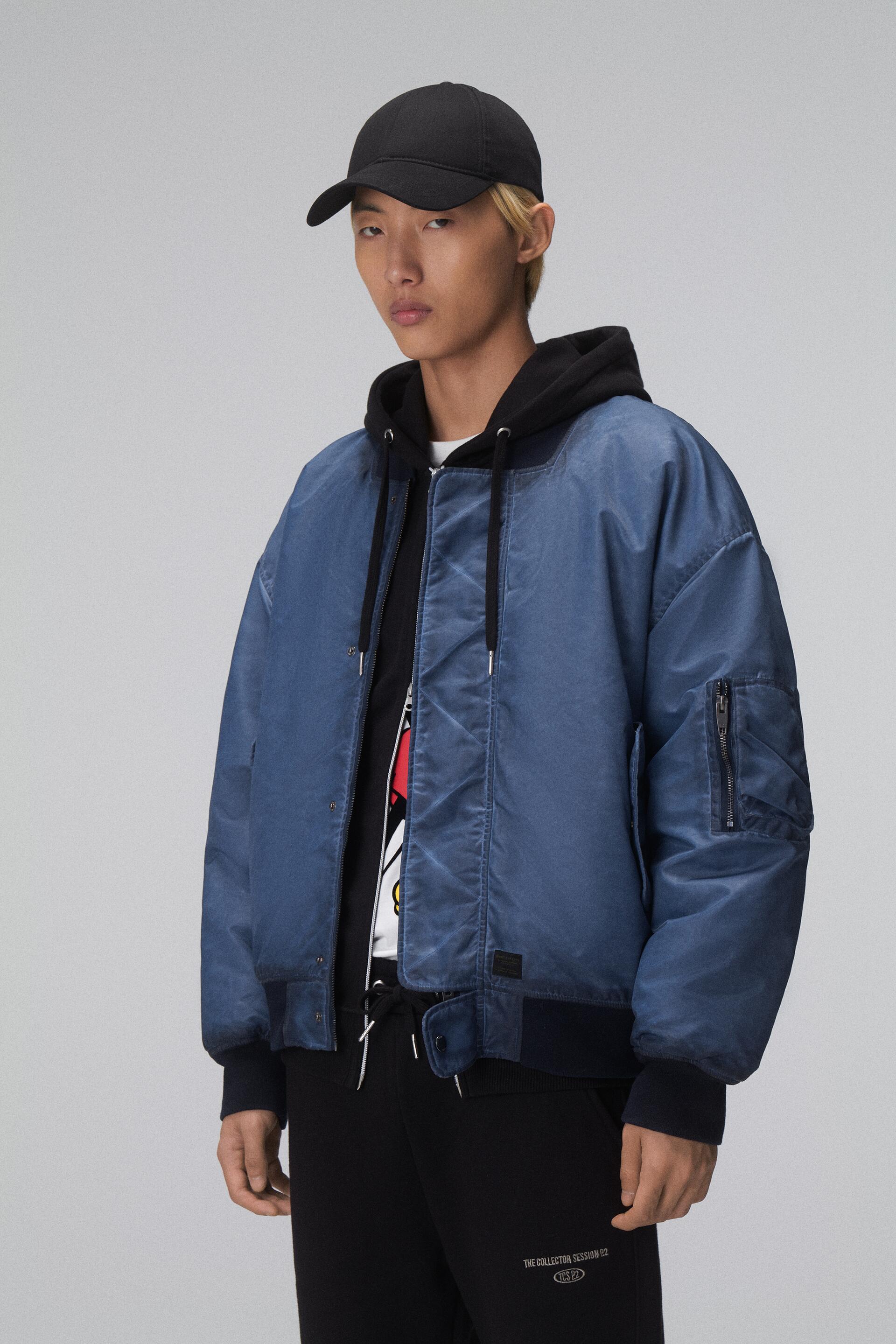 

Бомбер мужской ZARA 04001303 синий XL (доставка из-за рубежа), 04001303