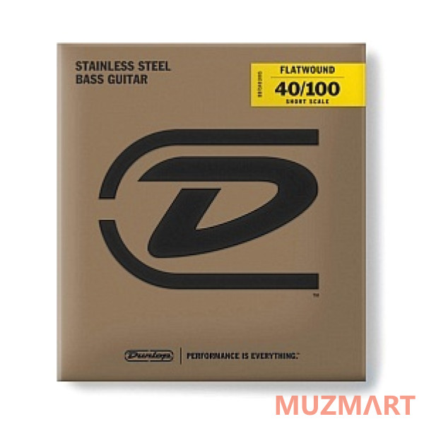 Dunlop DBFS40100S Flatwound Short Scale Комплект струн для 5-струнной бас-гитары