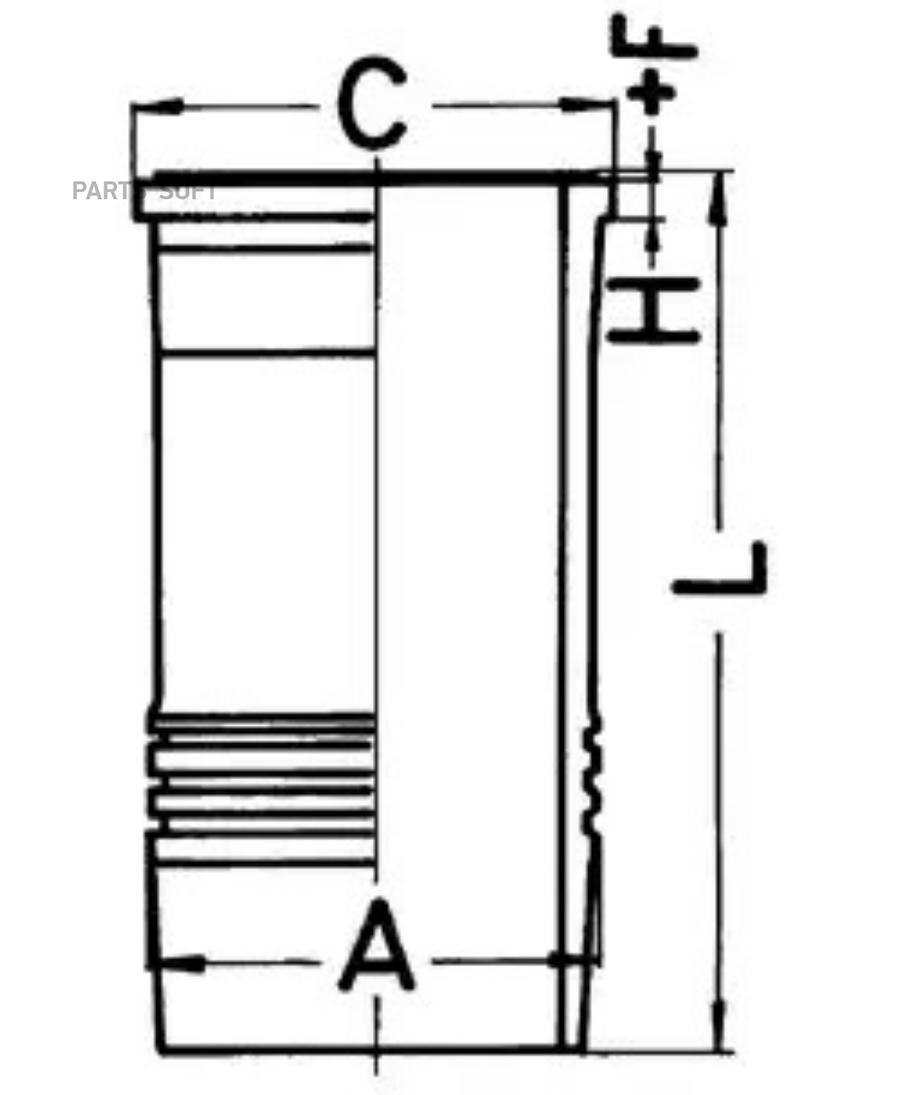 89 834 110_гильза цилиндра !d125 IVECO EuroStar/Cursor/Stralis F3AE0681/D/E