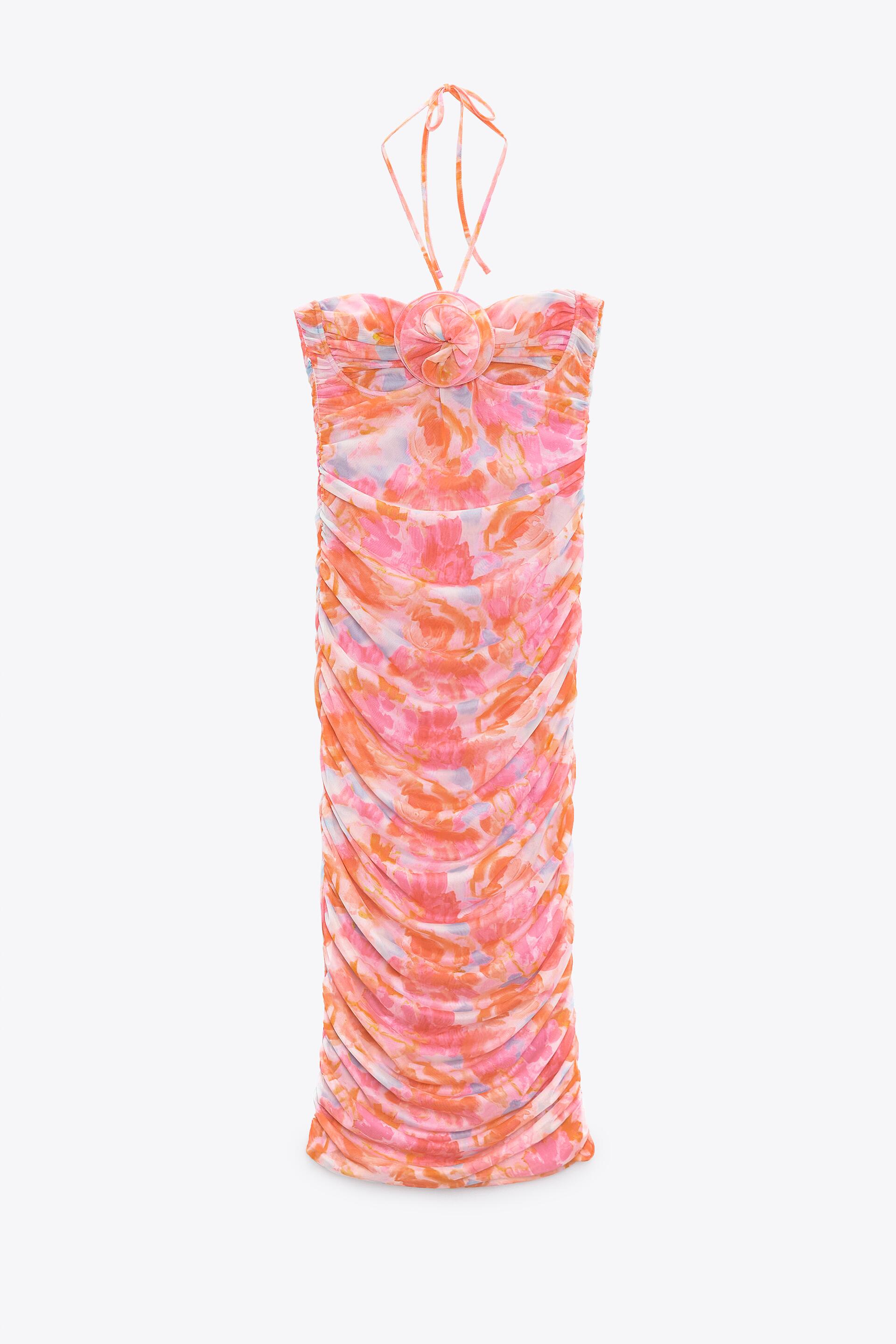 

Платье женское ZARA 05039680 розовое L (доставка из-за рубежа), 05039680