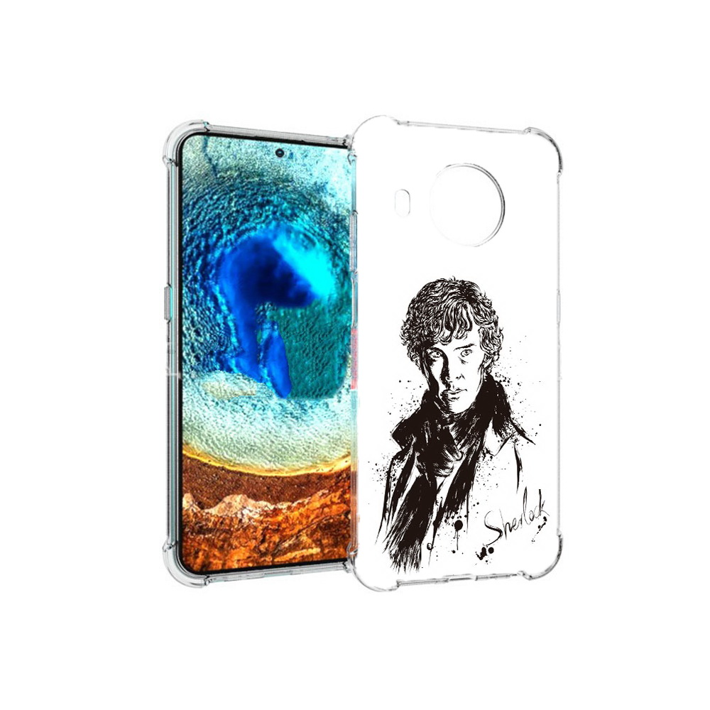 

Чехол MyPads Tocco для Nokia X20 шерлок холмс портрет (PT159436.101.698), Прозрачный, Tocco