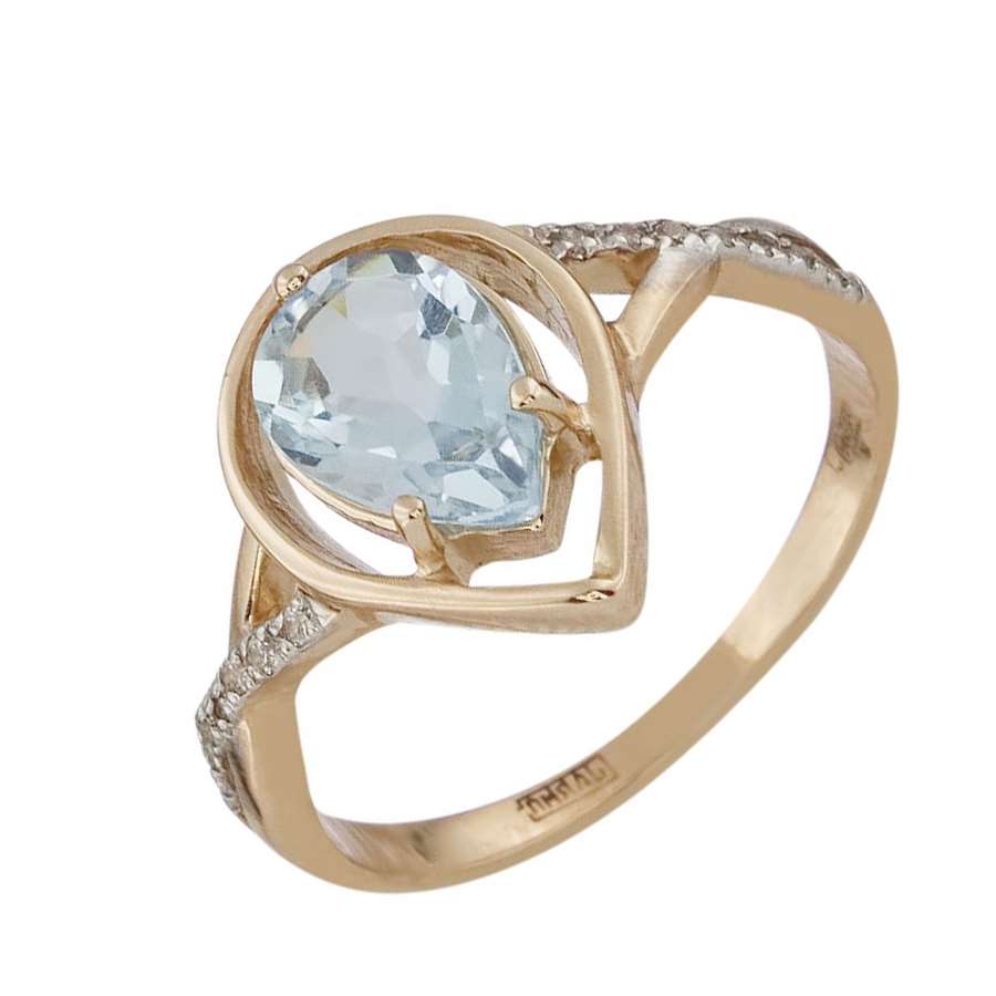 

Кольцо из красного золота с фианитом/топазом р. 17 ALORIS Кольцо 1440ТКц, Кольцо 1440ТКц