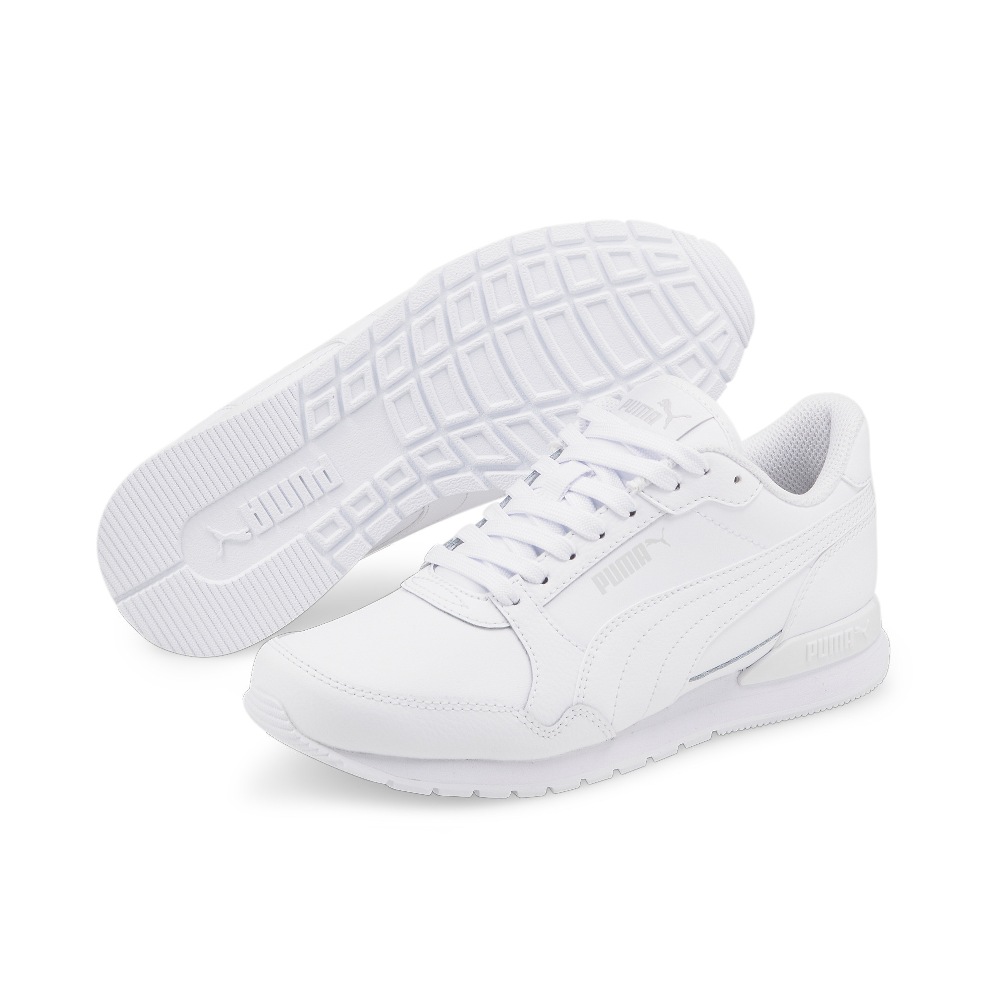 Кроссовки детские PUMA St Runner V3 Leather Youth Trainers Цв. белый р-р. 35