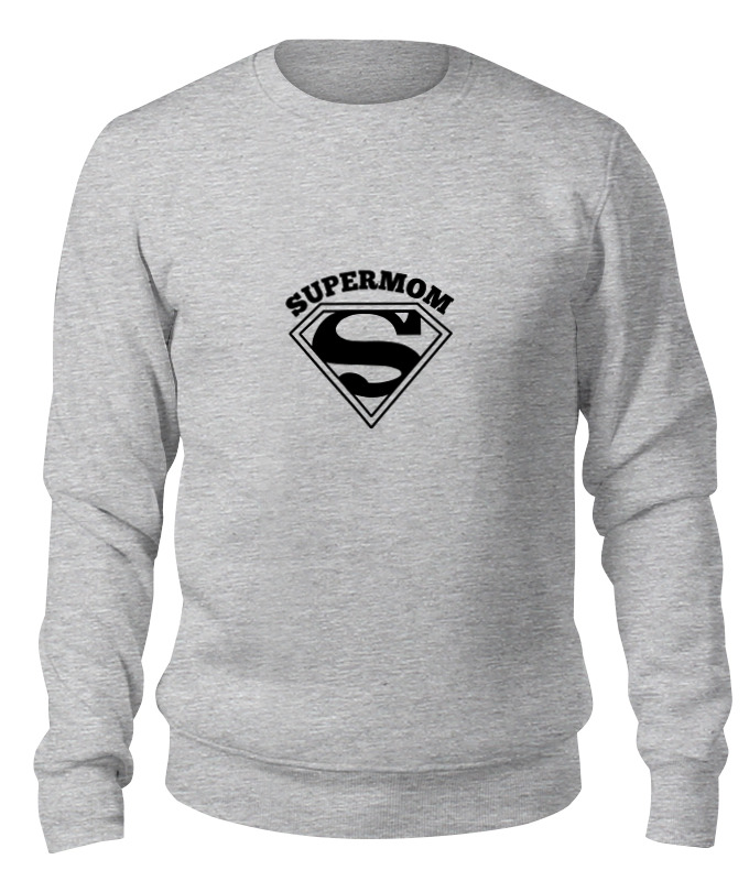 

Свитшот унисекс Printio Супермама (supermom) серый XS, Супермама (supermom)