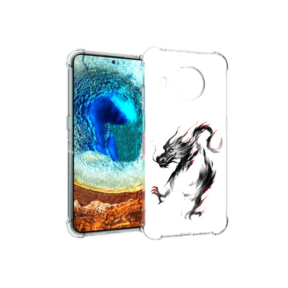 

Чехол MyPads Tocco для Nokia X20 черный дракон (PT159436.101.690), Прозрачный, Tocco