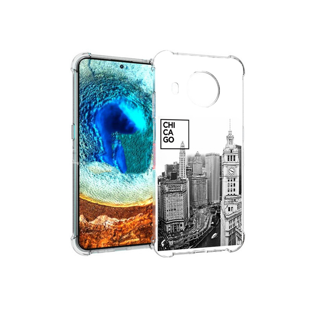 

Чехол MyPads Tocco для Nokia X20 черно белый чикаго (PT159436.101.689), Прозрачный, Tocco