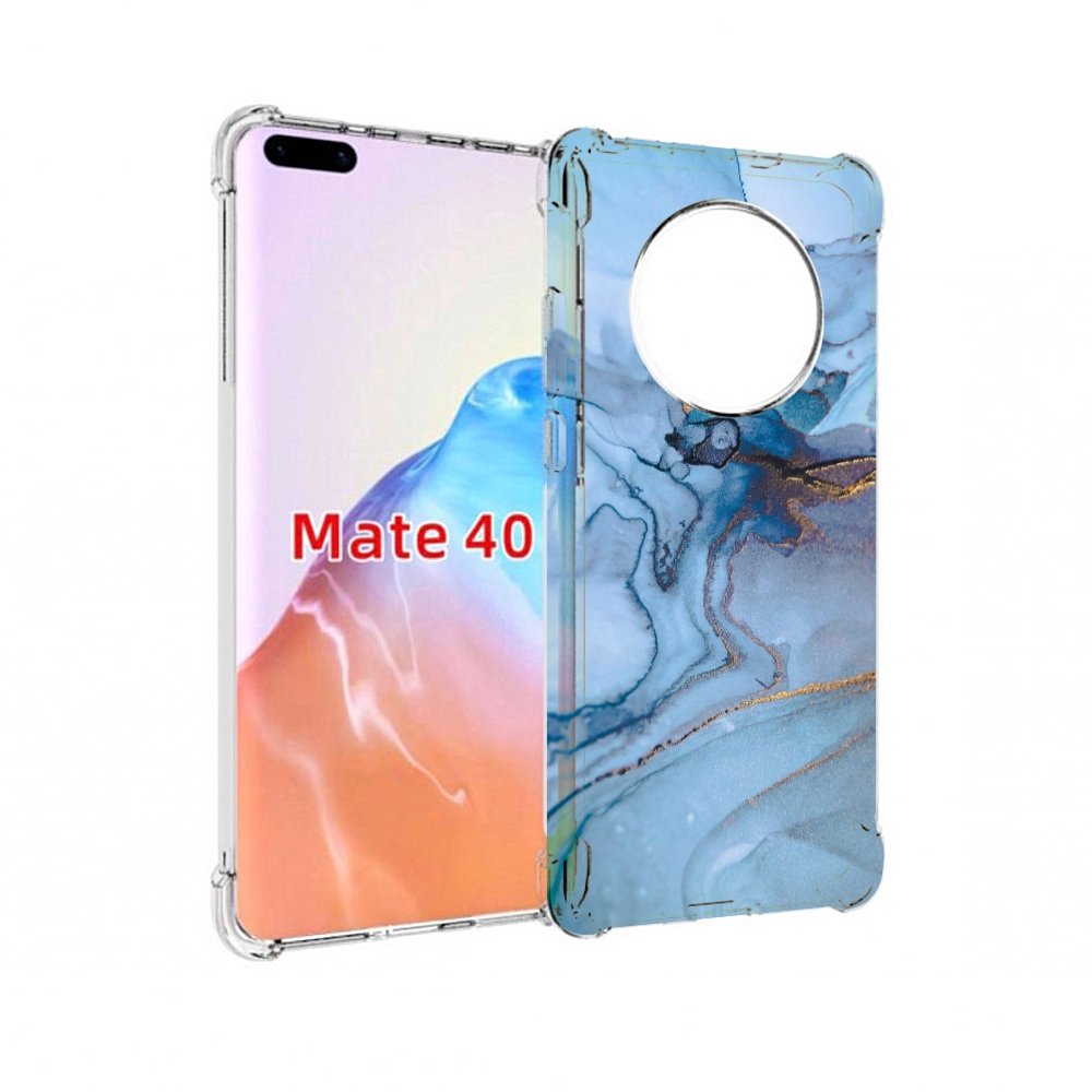 

Чехол MyPads Tocco для Huawei Mate 40 голубой мрамор, Прозрачный, Tocco