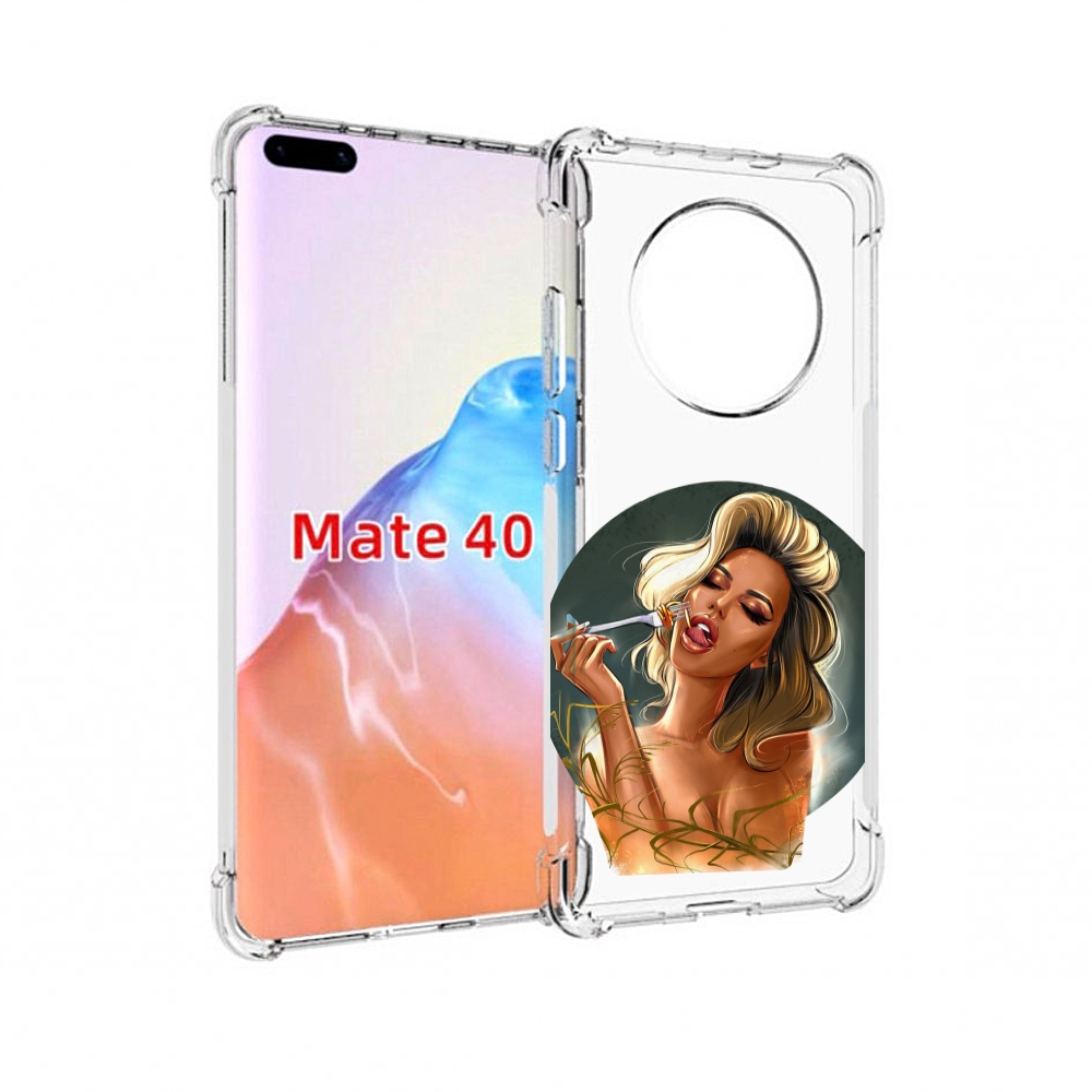 

Чехол MyPads Tocco для Huawei Mate 40 голодная-девушка-модель женский, Прозрачный, Tocco