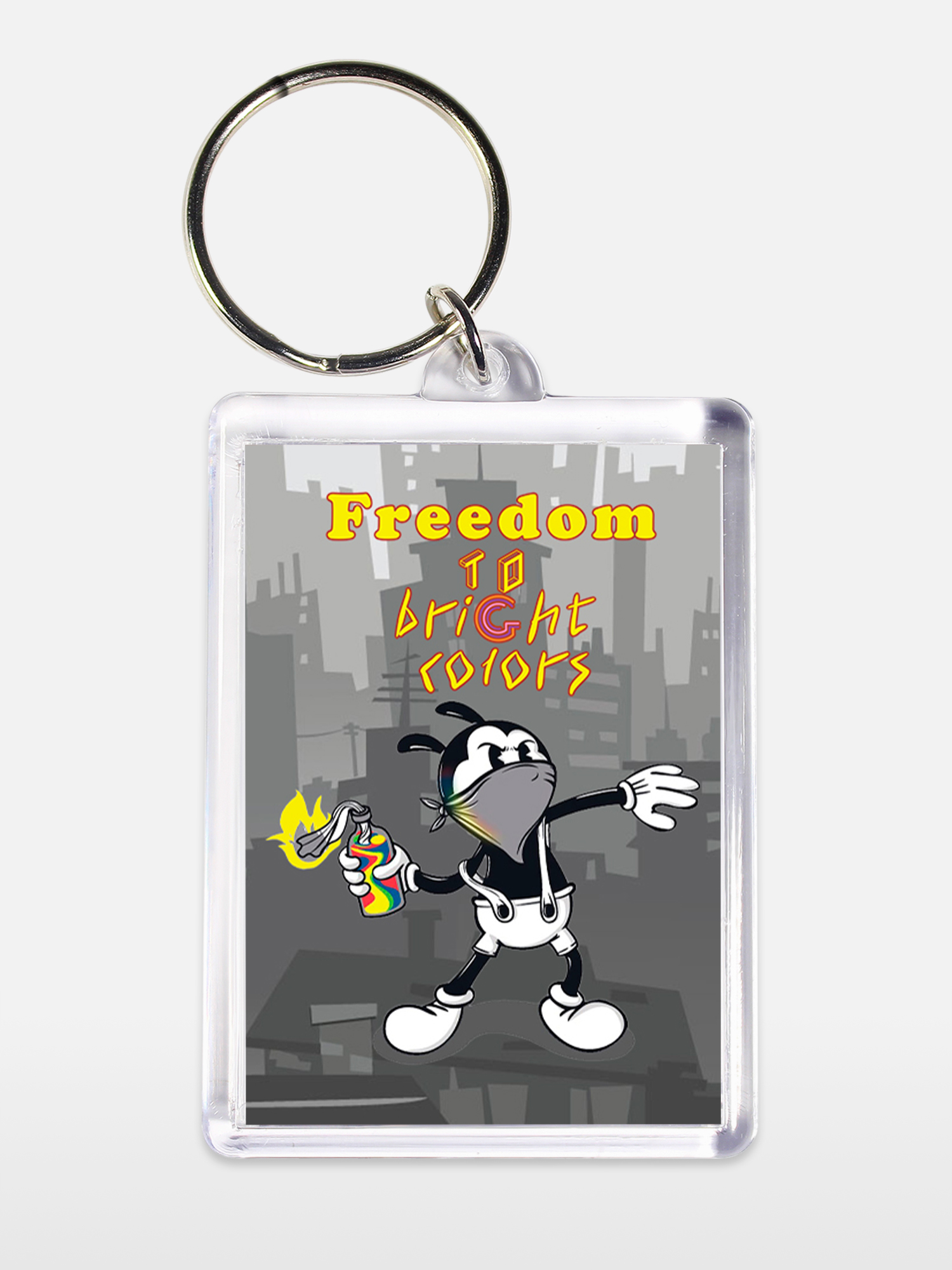 Брелок унисекс Свободу краскам белый