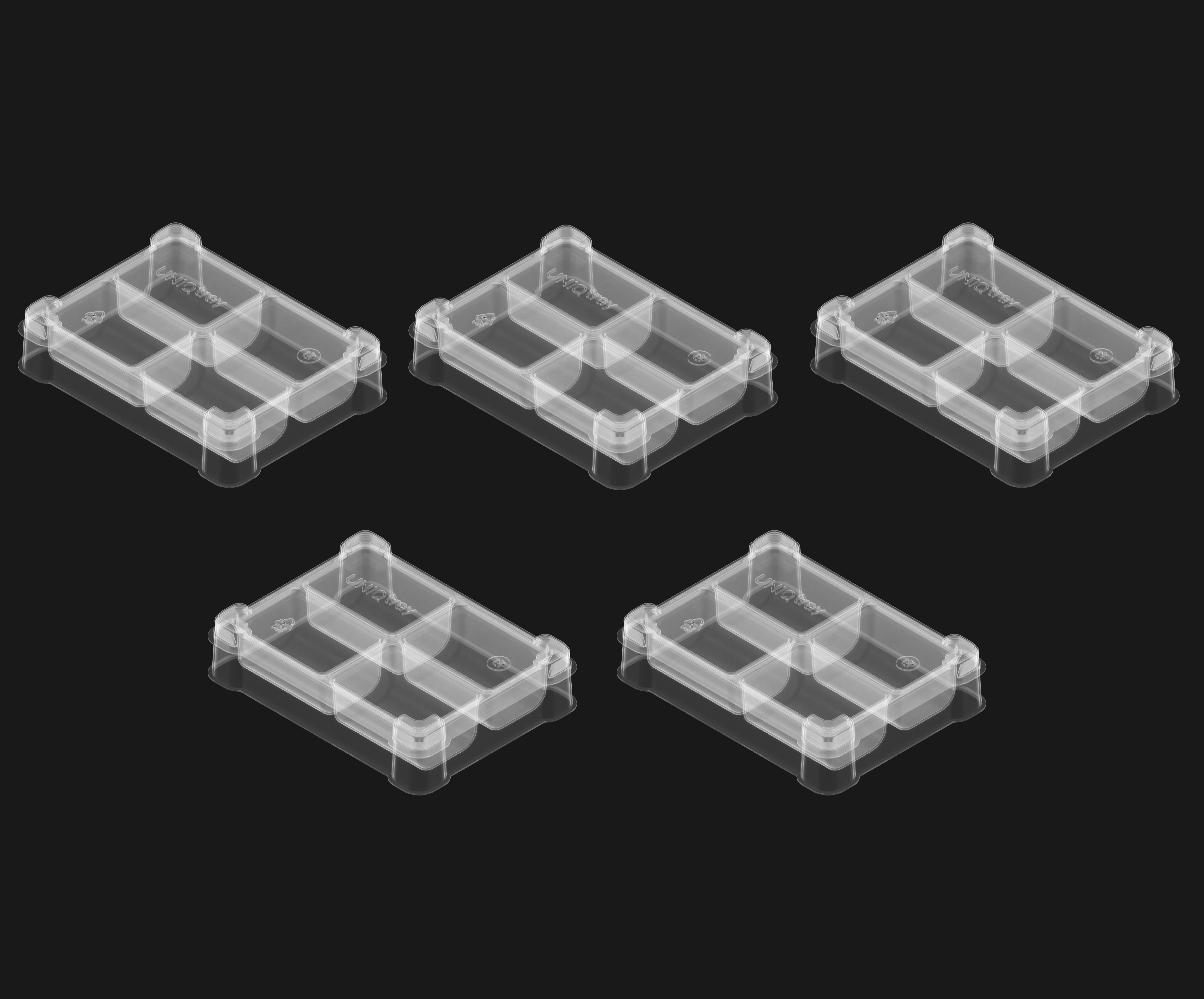 

5 игронайзеров meeple house: token four (прозрачные)