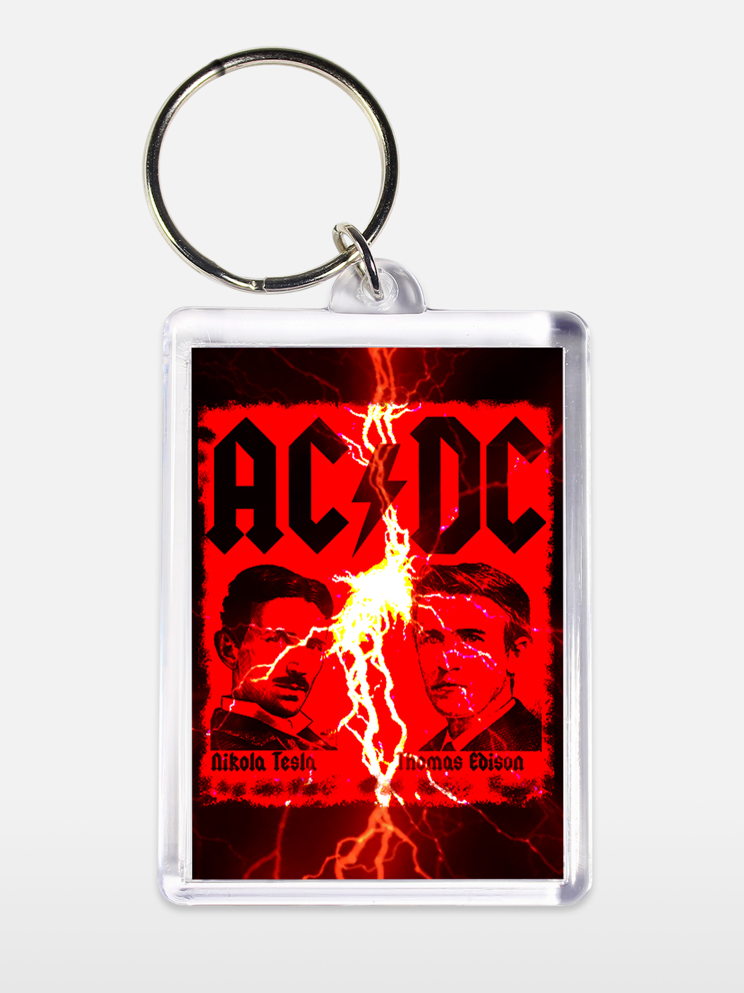Брелок унисекс acdc белый