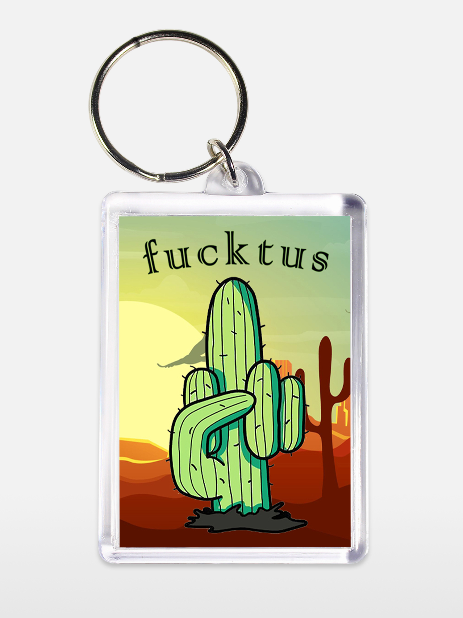 Брелок унисекс Кактус белый