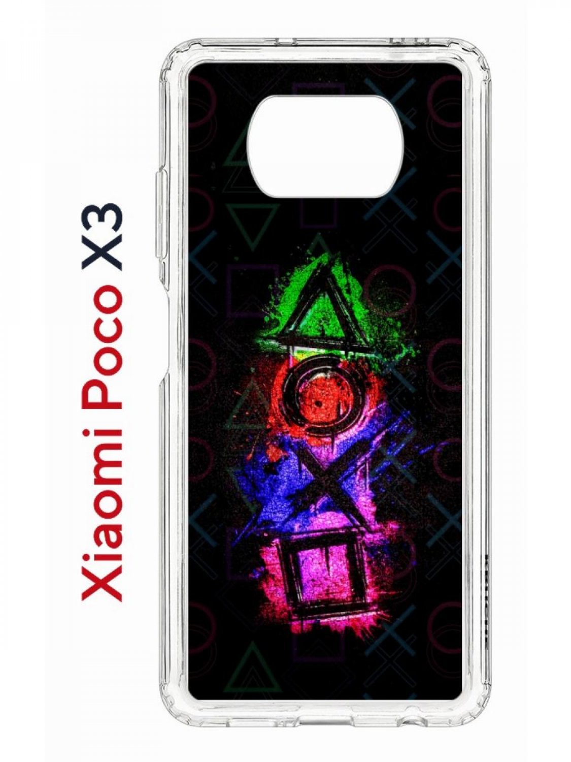 фото Чехол на xiaomi poco x3/x3 pro kruche print гейминг,противоударный бампер с принтом кruче