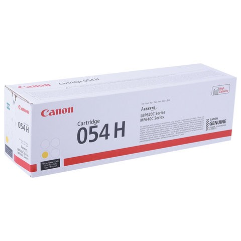 Картридж для лазерного принтера Canon 054Y, желтый, оригинал (3021C002)