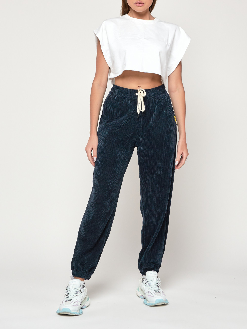 

Спортивные брюки женские NoBrand AD114 синие 44 RU, Синий, AD114